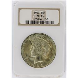 1923 NGC MS64 Peace Silver Dollar