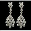 14KT White Gold 2.87ct Diamond Earrings