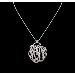 5.25ctw Diamond Pendant With Chain - 14KT White Gold
