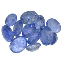 15.47ctw Oval Mixed Tanzanite Parcel