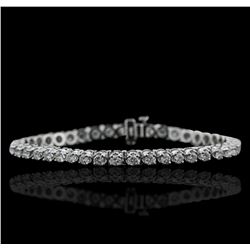 14KT White Gold 4.15ctw Diamond Tennis Bracelet