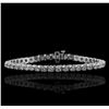 Image 1 : 14KT White Gold 4.15ctw Diamond Tennis Bracelet