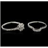 Image 2 : 1.36ctw Diamond Wedding Ring Set - 14KT White Gold