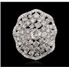 Image 1 : 14KT White Gold 3.86ctw Diamond Ring