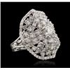 Image 2 : 14KT White Gold 3.86ctw Diamond Ring