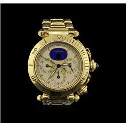 Cartier 18KT Yellow Gold Pasha Moon Phase & Calendar Wristwatch