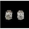Image 1 : 14KT White Gold 1.44ctw Diamond Stud Earrings