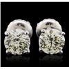 Image 1 : 14KT White Gold 1.31ctw Diamond Solitaire Earrings