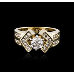 14KT Yellow Gold 0.98ctw Diamond Ring