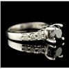 Image 2 : 14KT White Gold 1.59ct Black Diamond Ring
