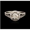 Image 1 : 14KT White Gold 1.125ctw Diamond Ring