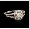 Image 2 : 14KT White Gold 1.125ctw Diamond Ring