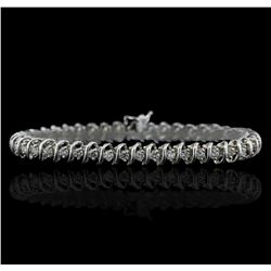 14KT White Gold 3.37ctw Diamond Tennis Bracelet