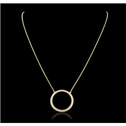 18KT Yellow Gold 1.35ctw Diamond Pendant With Chain