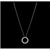 Image 2 : 14KT White Gold 1.20ctw Diamond Pendant With Chain
