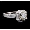 Image 2 : 18KT White Gold 3.14ctw Diamond Ring