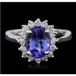 14KT White Gold 2.37ct Tanzanite and Diamond Ring