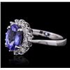Image 2 : 14KT White Gold 2.37ct Tanzanite and Diamond Ring