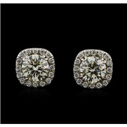 1.57ctw Diamond Earrings - 14KT White Gold