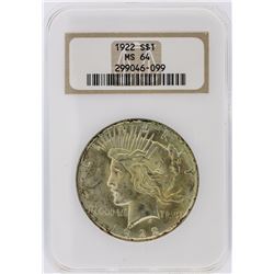 1922 NGC MS64 Peace Silver Dollar