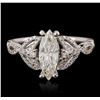 Image 1 : 14KT White Gold 1.16ctw Diamond Ring