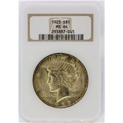 1923 NGC MS64 Peace Silver Dollar