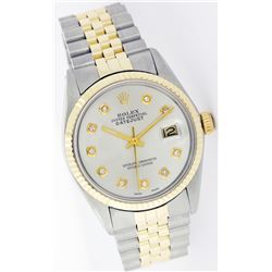 Rolex Two-Tone Diamond DateJust Men's Watch