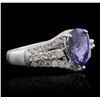 Image 2 : 14KT White Gold 1.88ct Tanzanite and Diamond Ring