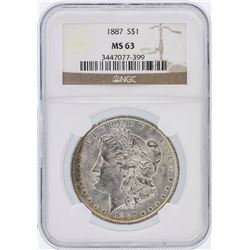 1887 NGC MS63 Morgan Silver Dollar