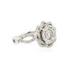 Image 2 : 18KT White Gold 1.56ctw Diamond Ring