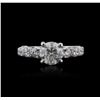 Image 1 : 18KT White Gold 3.14ctw Diamond Ring