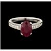 14KT White Gold 1.85ct Ruby and Diamond Ring