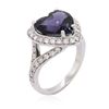 Image 3 : 14KT White Gold 4.22ct Blue Spinel and Diamond Ring