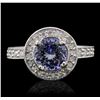 14KT White Gold 1.61ct Tanzanite and Diamond Ring