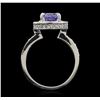 Image 3 : 14KT White Gold 1.61ct Tanzanite and Diamond Ring