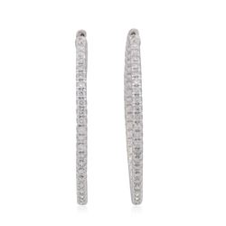 14KT White Gold 2.69ctw Diamond Earrings