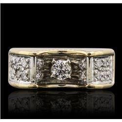 18KT Yellow Gold 0.45ctw Diamond Ring