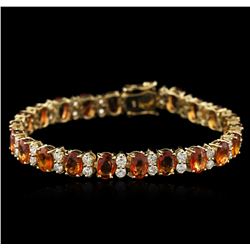 14KT Yellow Gold 16.75ctw Yellow Sapphire and Diamond Bracelet