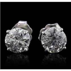 14KT White Gold 1.85ctw Diamond Stud Earrings