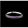 Image 1 : 14KT White Gold 0.38ctw Amethyst Ring