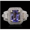Image 1 : 14KT Yellow Gold 2.24ct Tanzanite and Diamond Ring