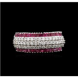 14KT White Gold 1.13ctw Ruby and Diamond Ring