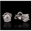 Image 2 : 14KT White Gold 1.37ctw Diamond Stud Earrings