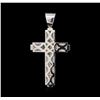Image 2 : 1.75ctw Diamond Cross Pendant - 14KT White Gold