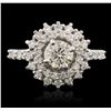 Image 1 : 14KT White Gold 1.56ctw Diamond Ring