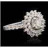 Image 2 : 14KT White Gold 1.56ctw Diamond Ring