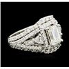 Image 2 : 14KT White Gold EGL USA Certified 2.92ctw Diamond Ring