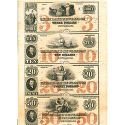 New-London Connecticut Union Bank Uncut Notes