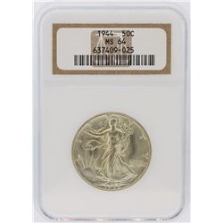 1944 NGC Graded MS64 Walking Liberty Half Dollar Silver Coin