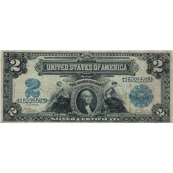 1899 United States $2 Dollar Silver Certificate Note "Mini Porthole"